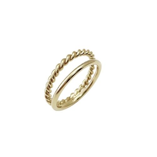 "Braided" Ring 925/- Silber vergoldet