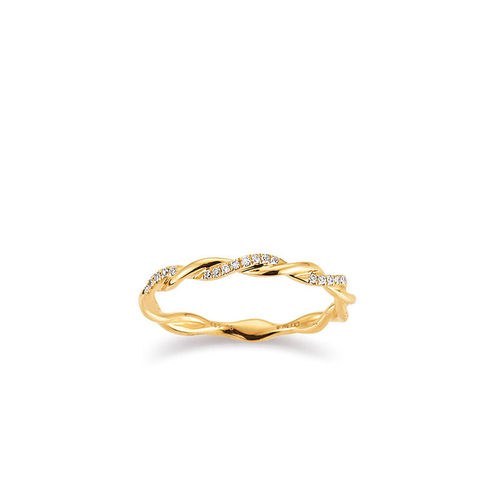 Ring "Kordel" 585/- Gold mit Brillanten