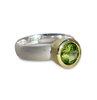 Ring Peridot 925/- Silber teilvergoldet