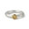 Ring Citrin rund 925/- Silber, teilvergoldet