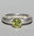 Ring mit Peridot rund 925/- Silber, teilvergoldet